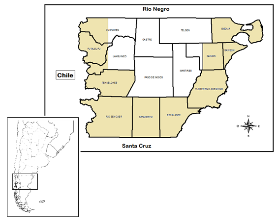 Mapa de la Comarca de la Meseta Central de Chubut9