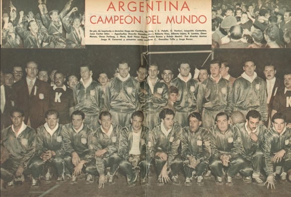 Figura 2. “Argentina campeón del mundo”.  Equipo argentino que venció al seleccionado estadounidense en la última fecha  del torneo26