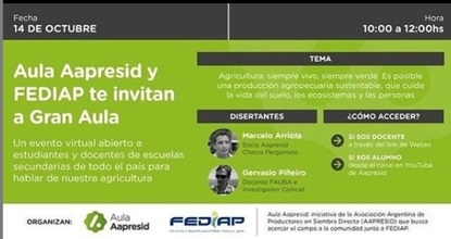 Afiche
institucional de Aula Aapresid. (Asociación Argentina de Productores en Siembra
Directa, 2020a)